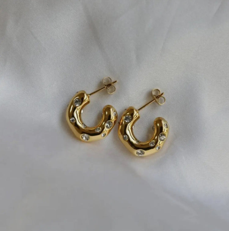 SUZY | gold crystal earrings