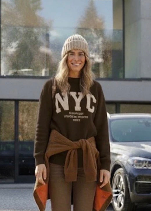 MAYA | brown soft knit NYC jumper
