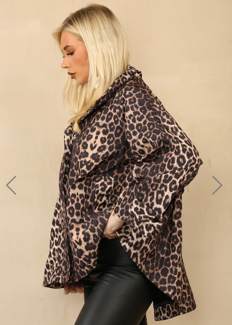 STELLA | leopard cape style jacket