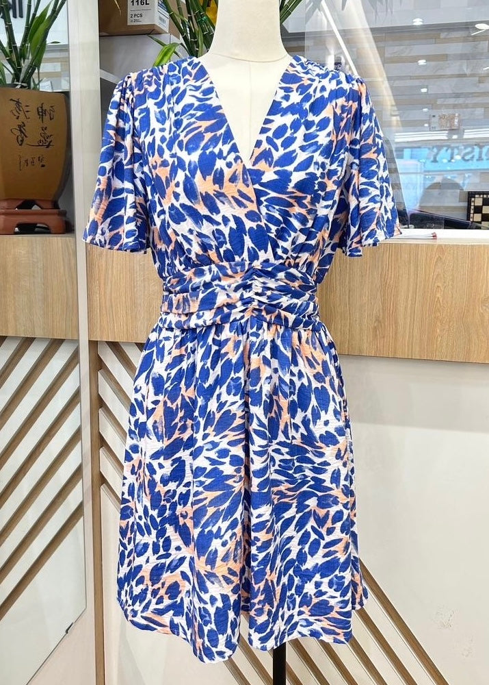 EDEN | blue animal print mini dress