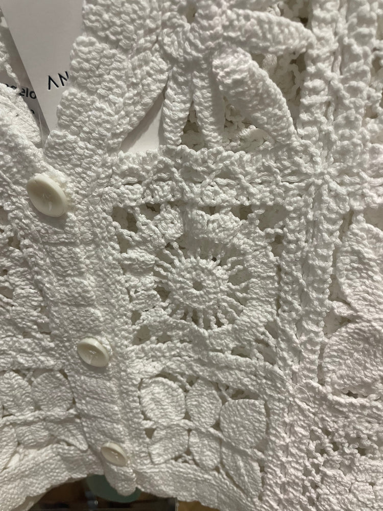 TESS | cream crochet cardigan