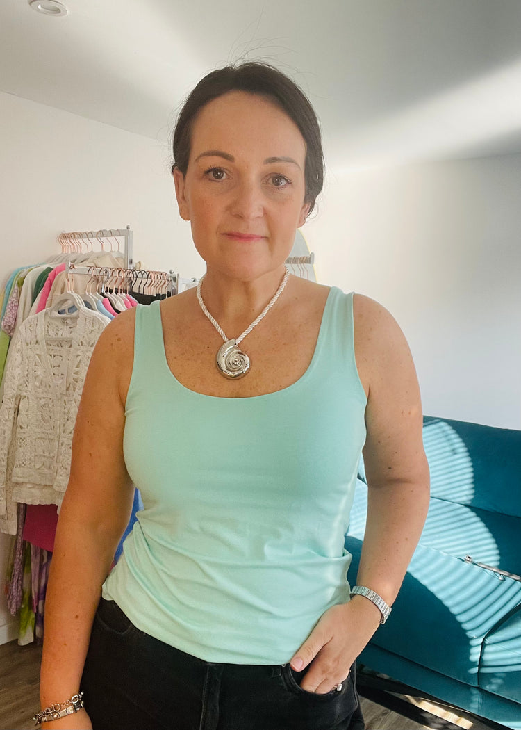 SARA | mint green vest top