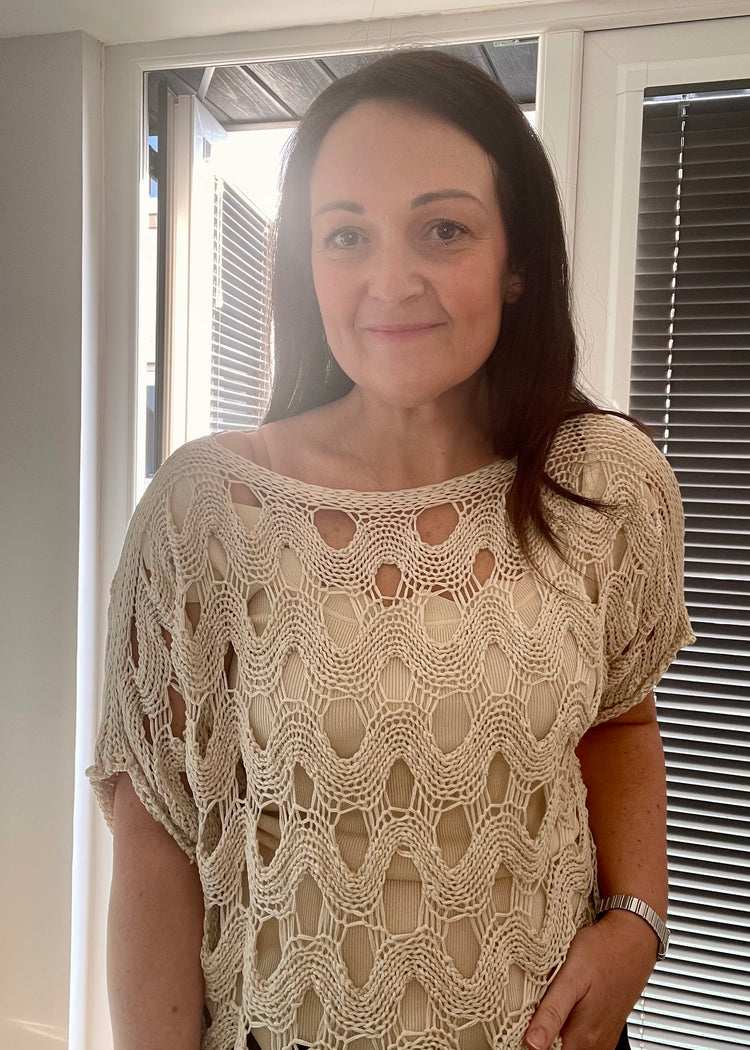 JESS | beige crochet top