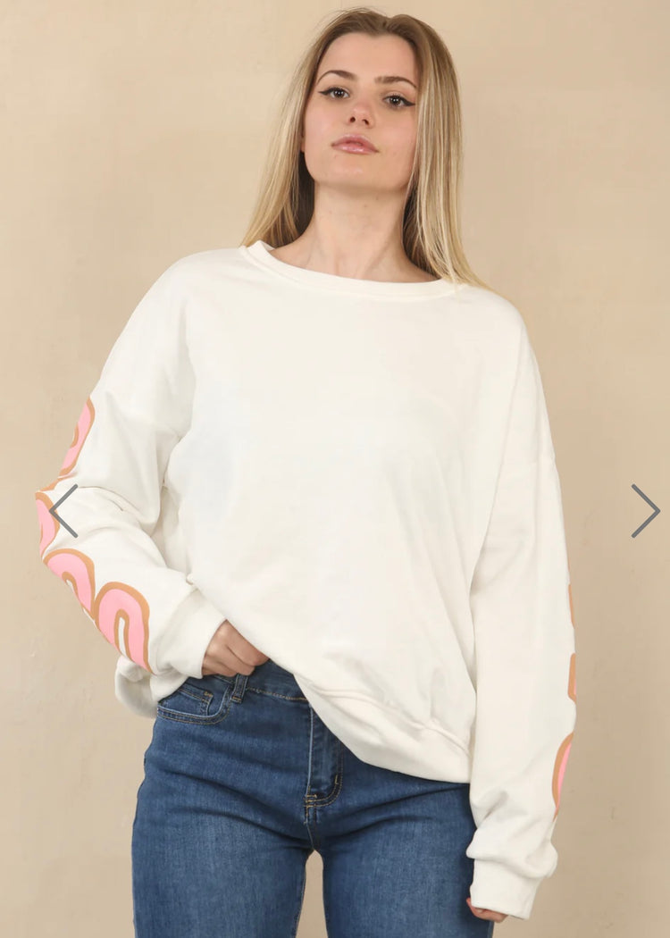 CAMERON | white San Francisco slogan sweatshirt