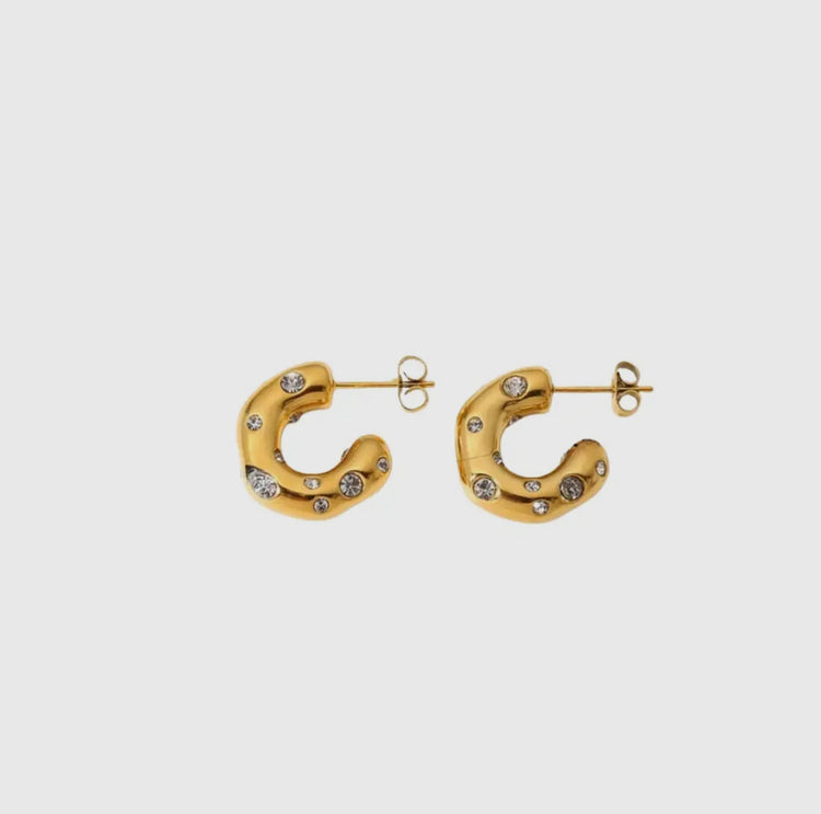 SUZY | gold crystal earrings