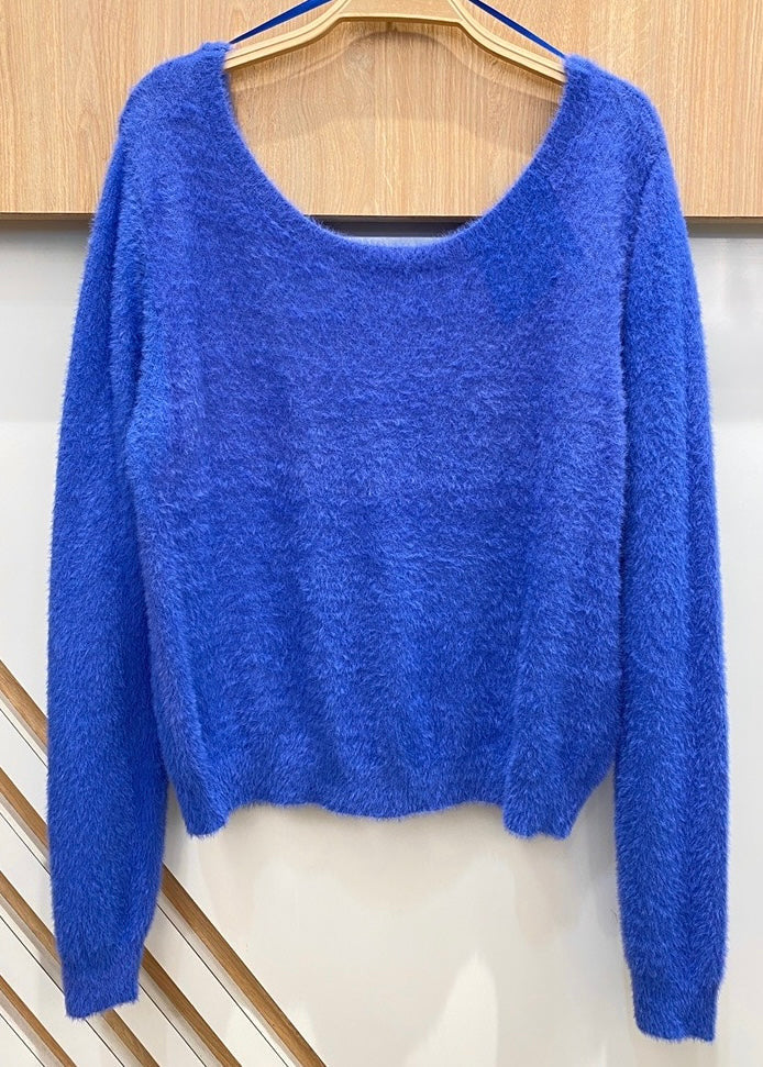 EMILY | blue super soft fitted jumper