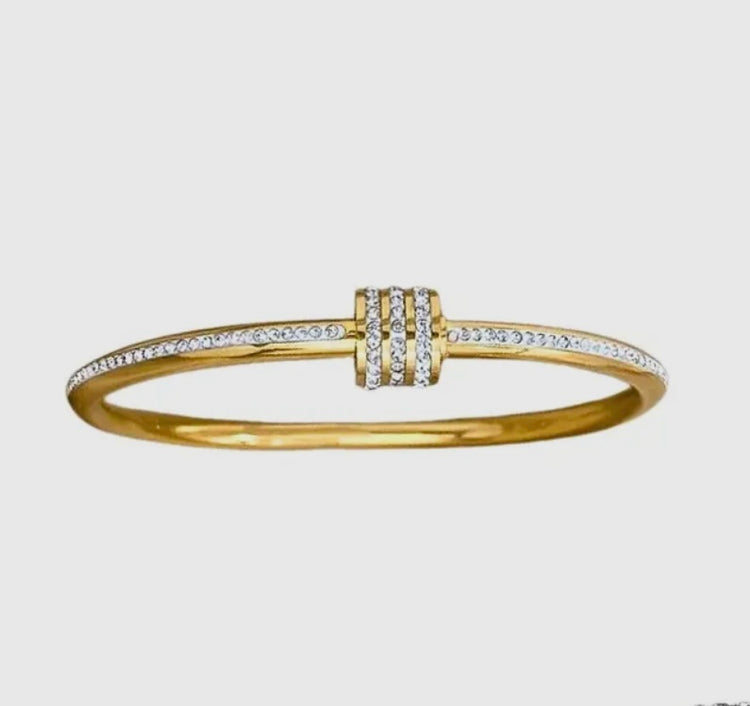 ESTER | gold diamanté bangle