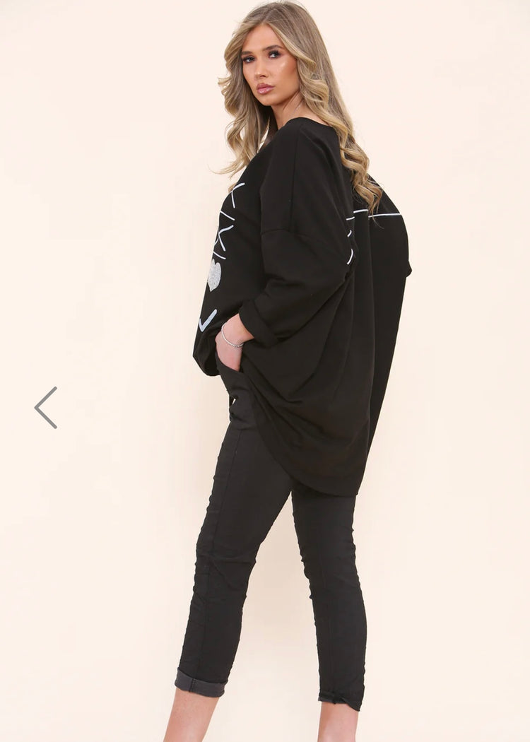 KACEY | black magic stretch trousers