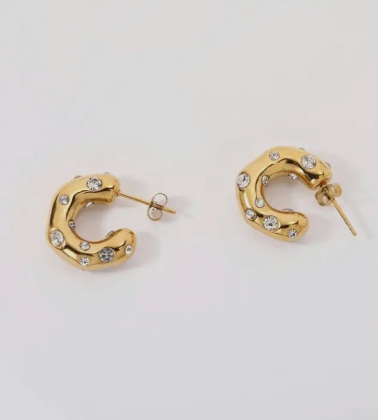 SUZY | gold crystal earrings