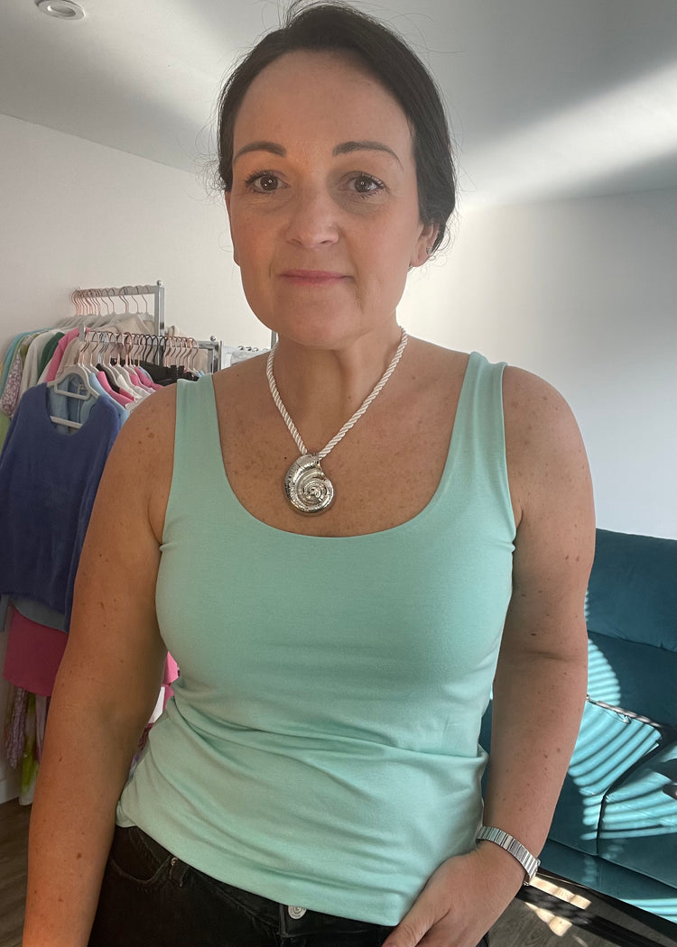 SARA | mint green vest top
