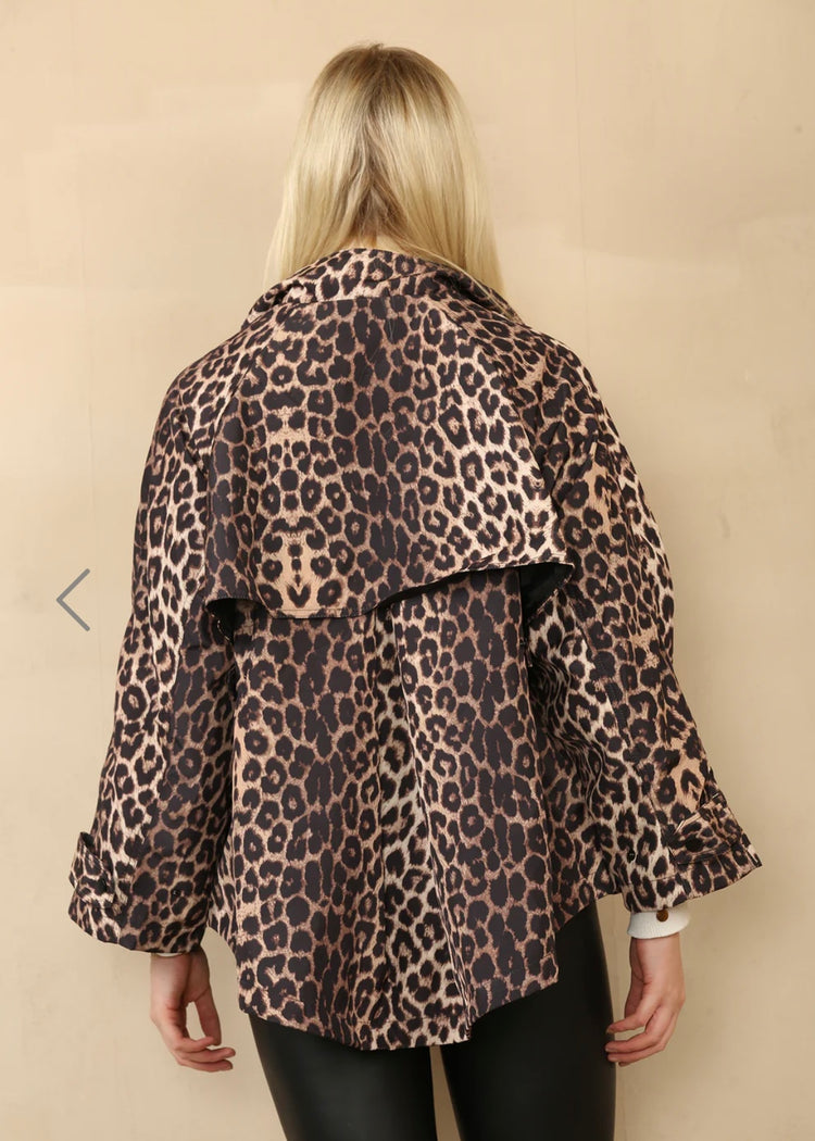 STELLA | leopard cape style jacket