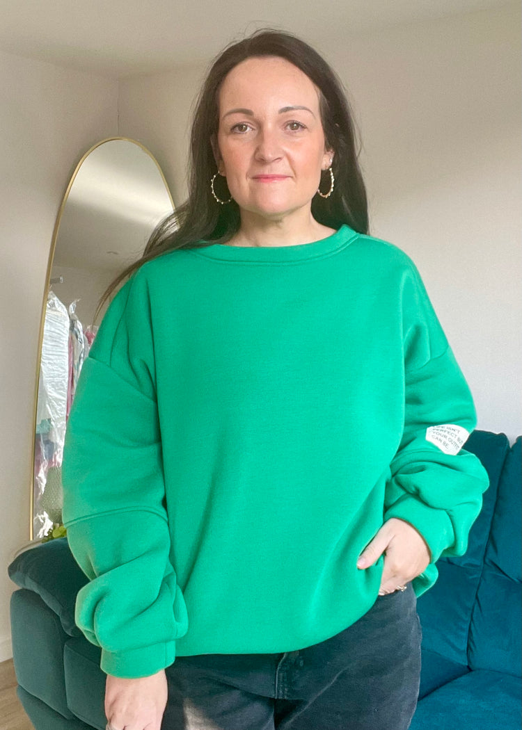 ALLIE | green oversized sweatshirt