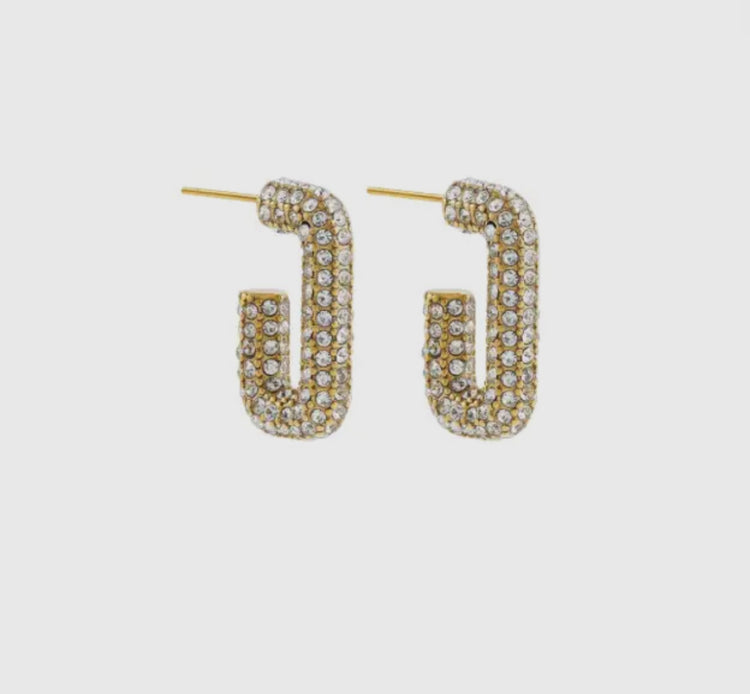 LAURIE | gold and cubic zirconia earrings