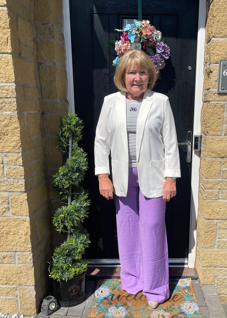 GABRIELLA | lilac wide leg trousers
