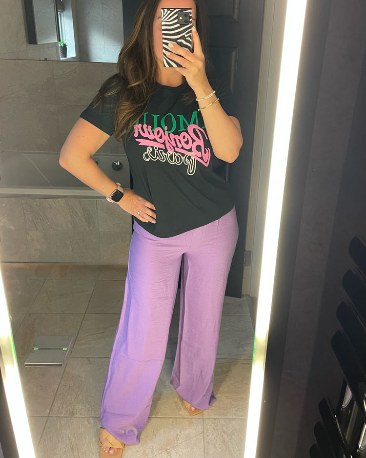 GABRIELLA | lilac wide leg trousers