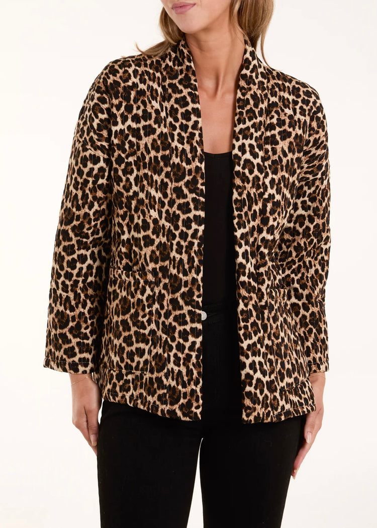 LEA  |  leopard print quilted kimono jacket