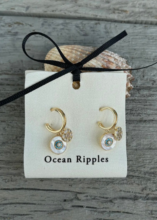 NOA | 14ct gold plated mother of pearl Ocean’s daughter earrings