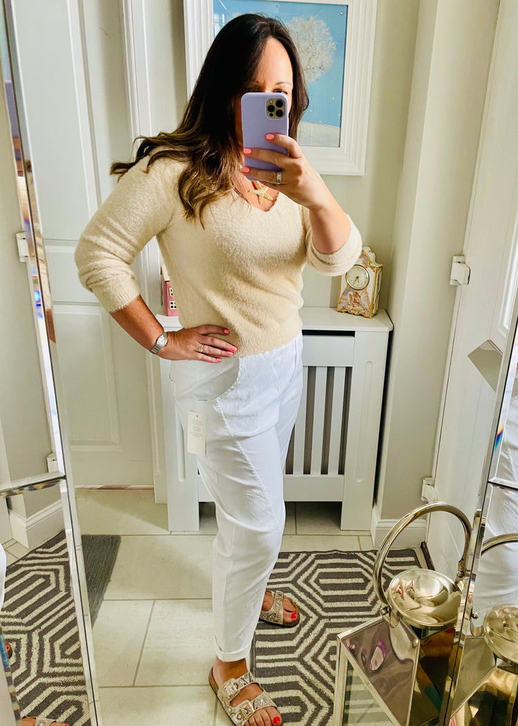 EMILY  |  beige super soft fitted jumper