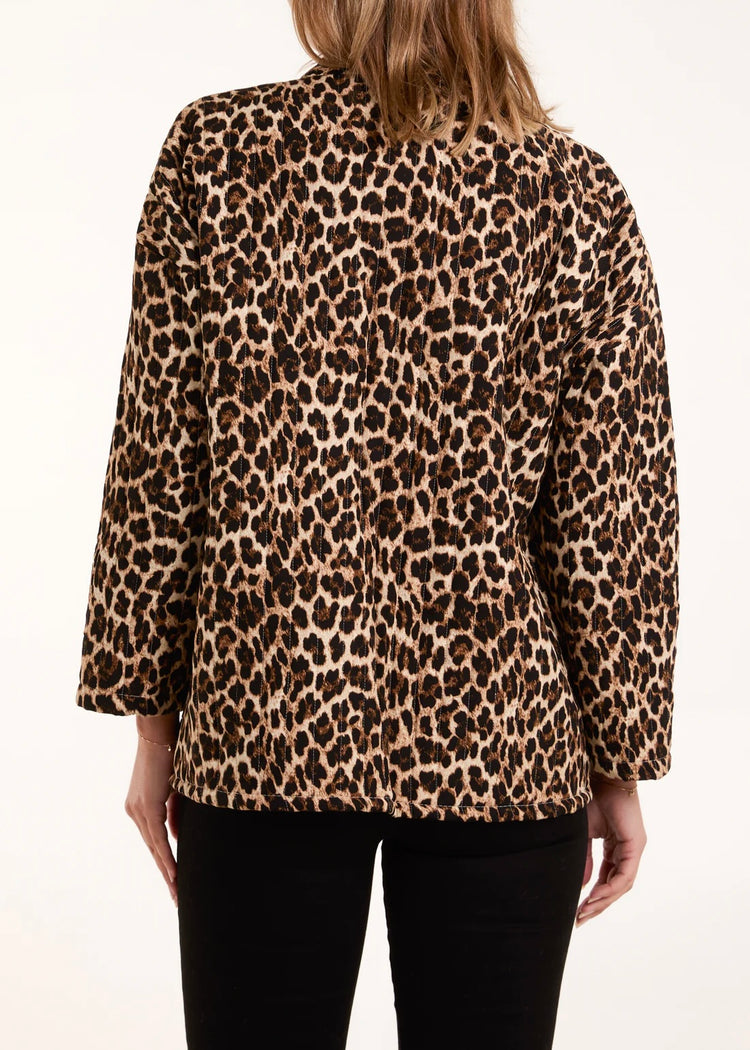 LEA  |  leopard print quilted kimono jacket