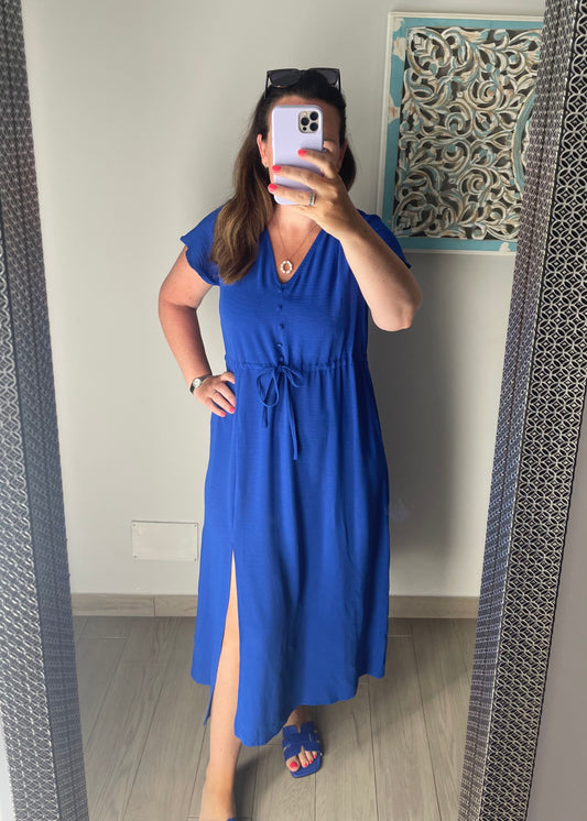 ELIZA |  royal blue midi dress