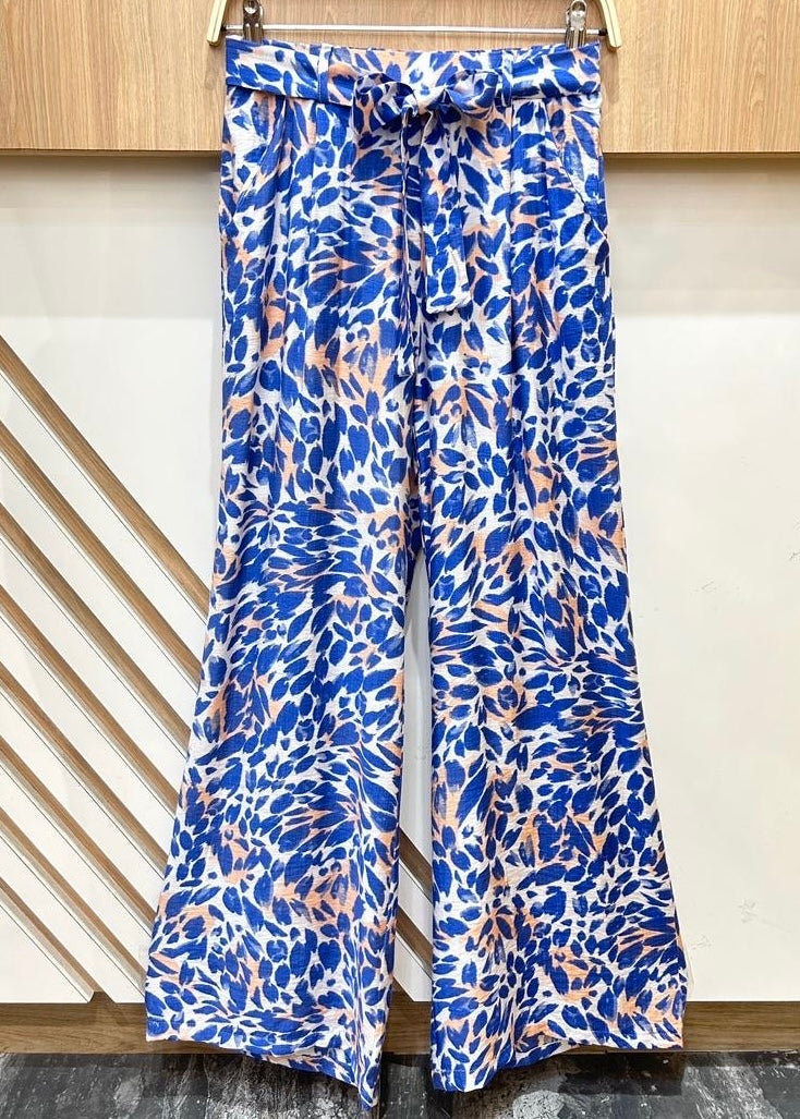 EVIE |  blue animal print trousers