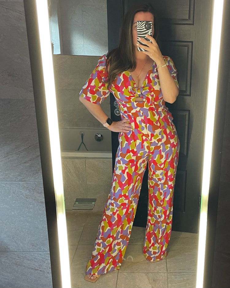 MARGOT | multi-colour print jumpsuit