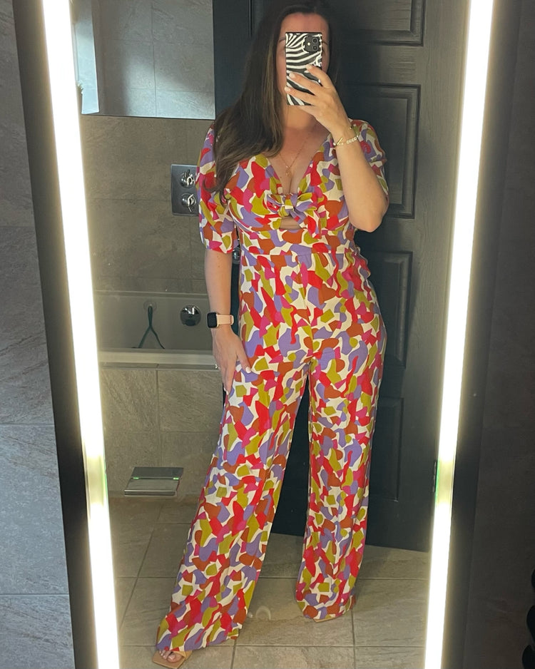 MARGOT | multi-colour print jumpsuit