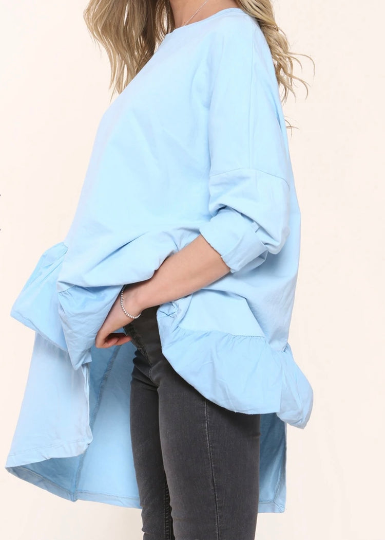 KIM  | frill oversize sweatshirt