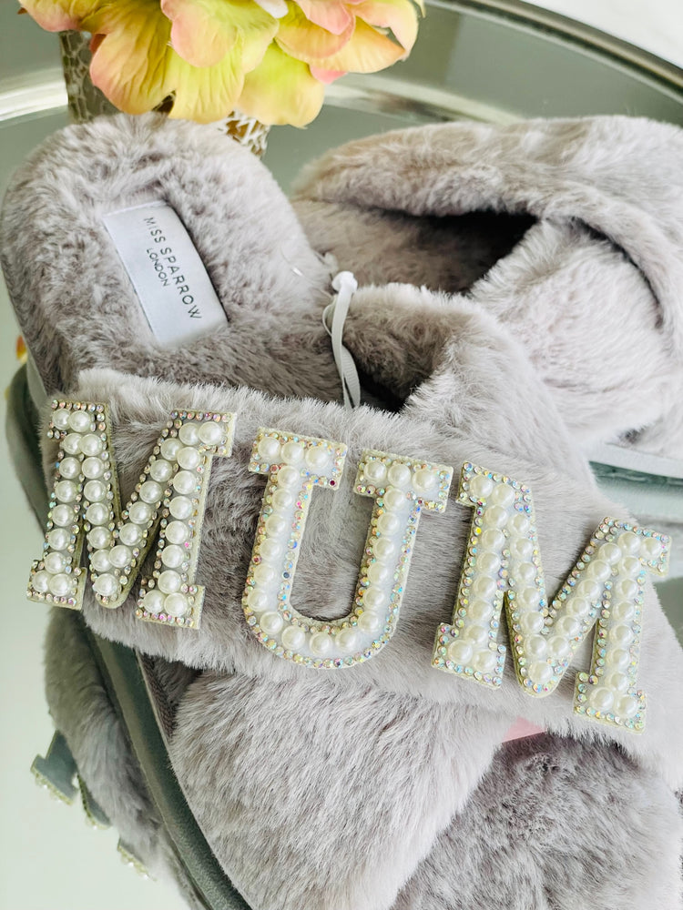 MOTHER'S DAY | Customised faux fur cross over slippers