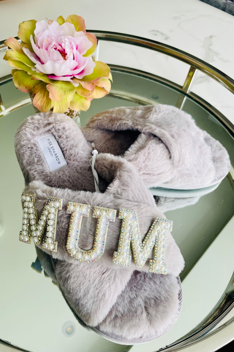 MOTHER'S DAY | Customised faux fur cross over slippers