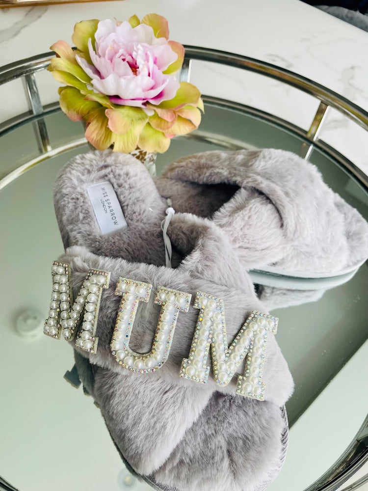 MOTHER'S DAY | Customised faux fur cross over slippers