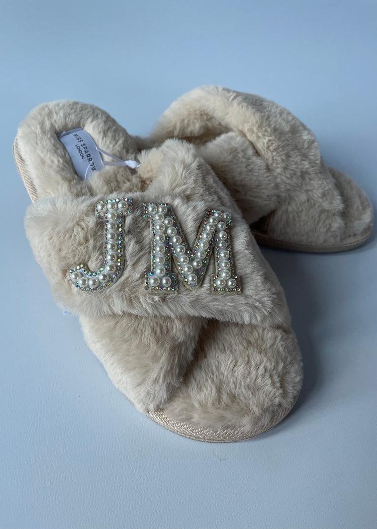 MOTHER'S DAY | Customised faux fur cross over slippers